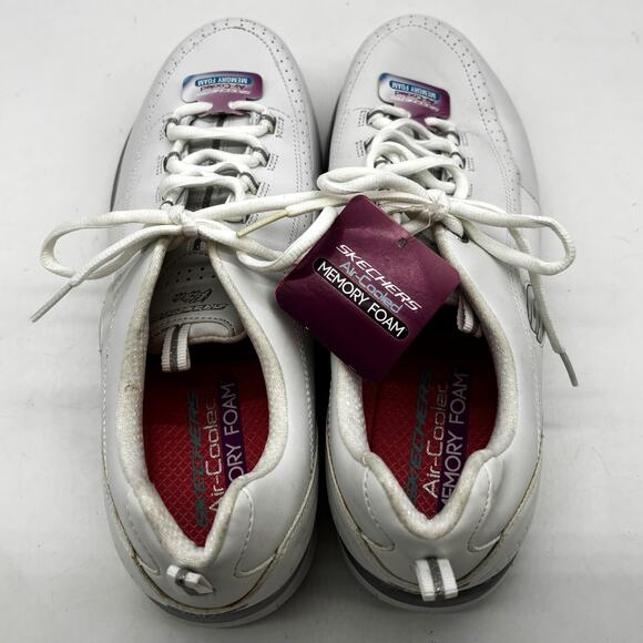 Skechers Sneakers Womens 11 White Ultra Dual Lite Wide Width Memory Foam Comfort - Picture 5 of 9